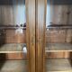 American walnut glass cabinet/bookcase
