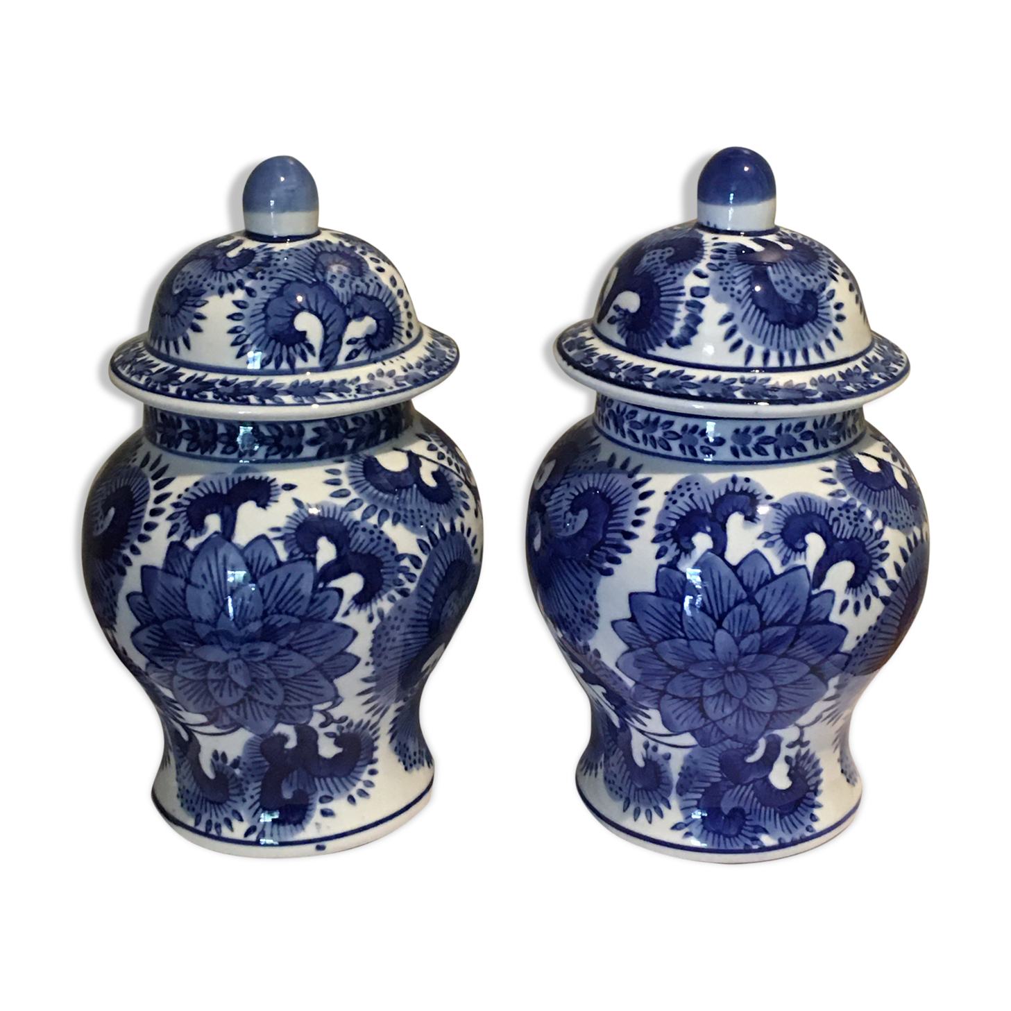 Pair of covered pots