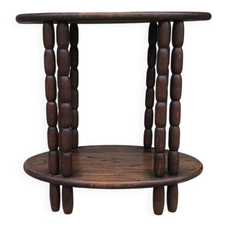 1950s turned wooden side table