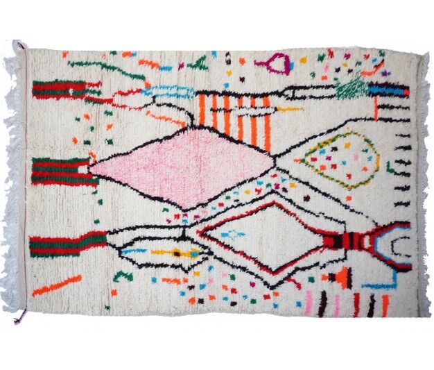 Colorful Berber carpet handmade 235 x 130cm