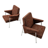 Chaises en métal vintage "Bat" Pologne, années 1960, ensemble de 2