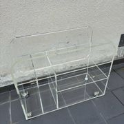 Chariot en lucite épais sur roulettes, années 1970