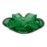 Green Sommerso Murano Glass Ashtray, Italy, 1960s