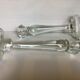 Pair large glass candle holders