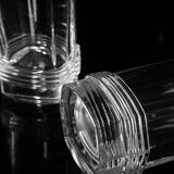 6x Christian Dior Crystal Longdrink Glasses - 1980s Art Deco Revival