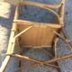 Fauteuil rotin vintage decor rouge