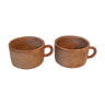 Lot de deux mugs en grès