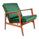 Fauteuil scandinave restauré, icône des années 60, velours