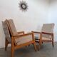 Lot 2 designer reconstruction rest armchairs from the 50s Free-Span / Guariche vintage