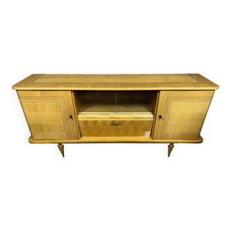 Rare Art Deco sideboard with secret cache in sycamore and marquetry
