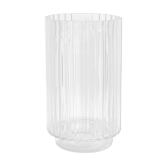 Vintage glass vase, in undulating relief