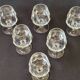 6 cognac glasses in flat cut crystal