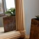 Powder pink arch wall mirror - Art Deco style - Moulded frame
