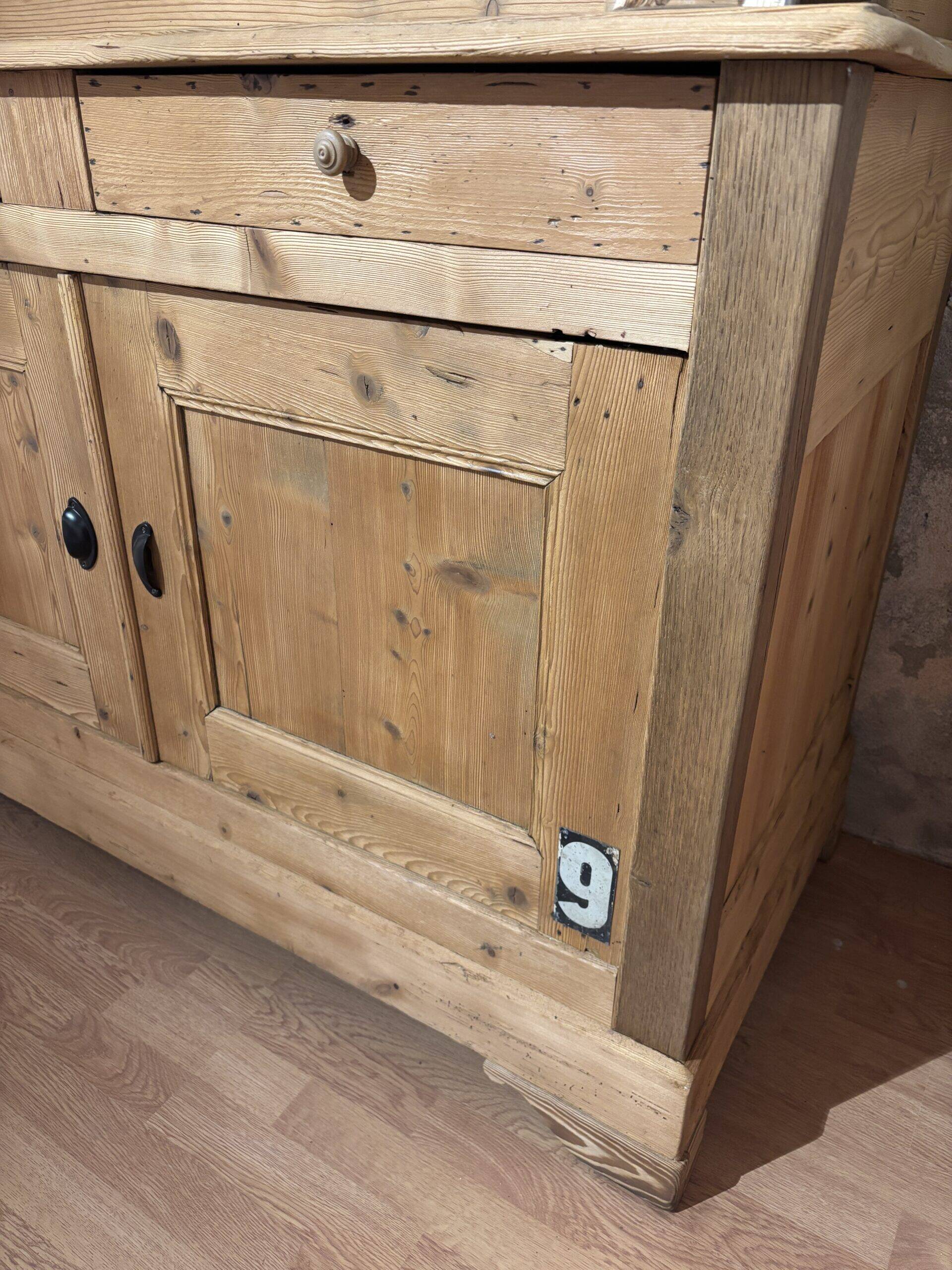 Black and wood farmhouse sideboard