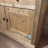 Black and wood farmhouse sideboard