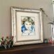Tableau ancien portrait de fillette