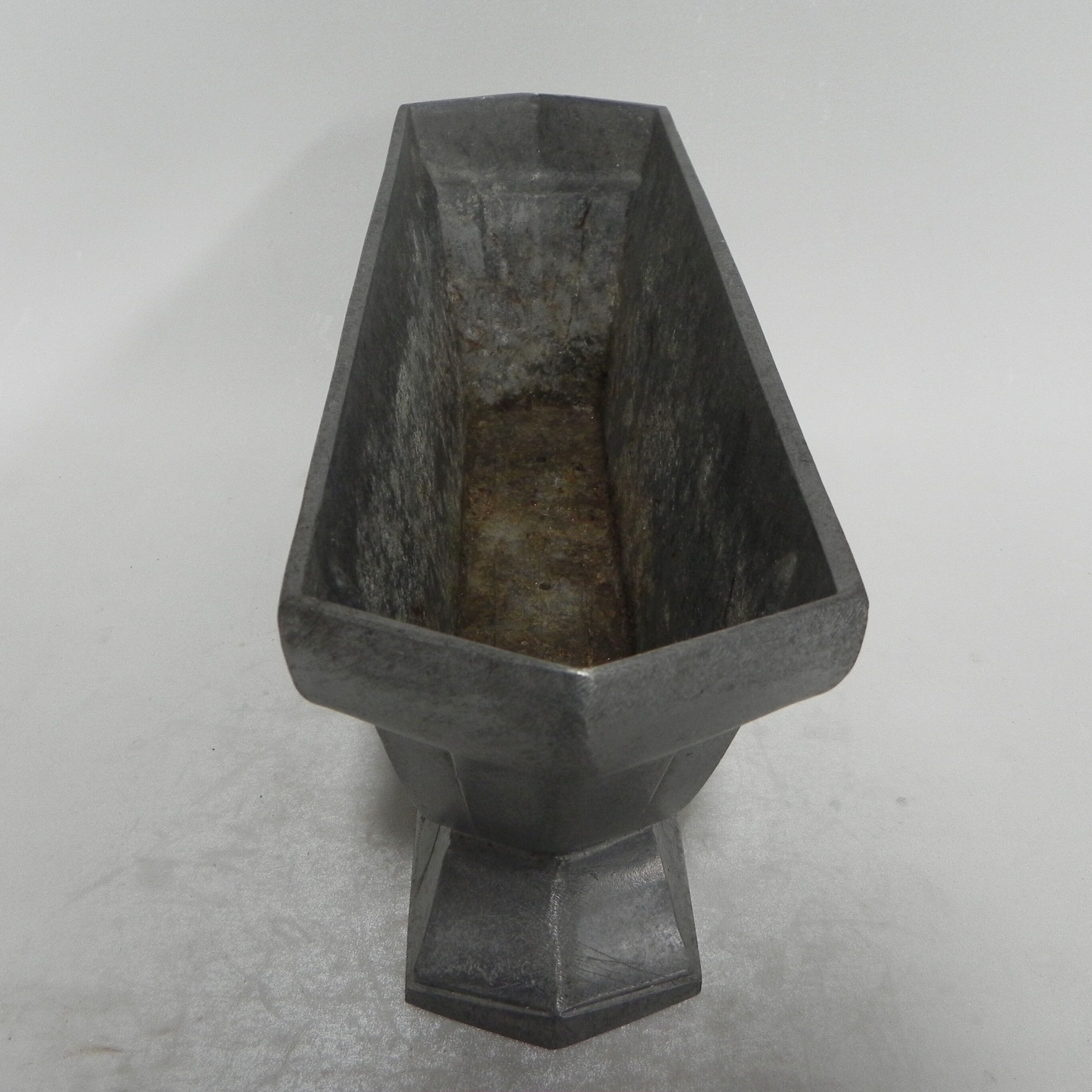 Aluminum art deco vase