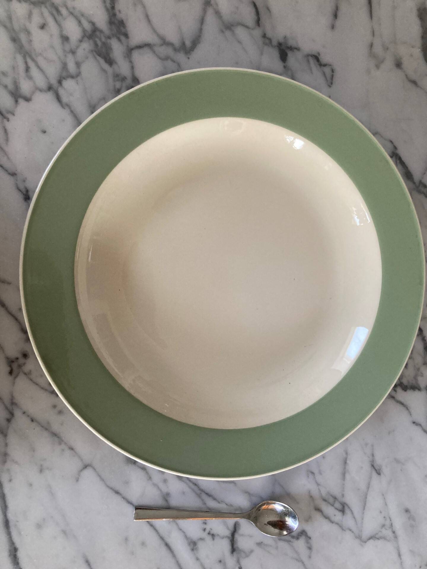 Large vintage Celadon green hollow dish Villeroy and Boch