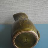 Old earthenware pitcher Sarreguemines wine old french pitcher wine 30s