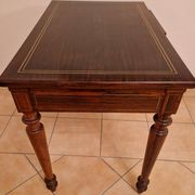 Restored antique Louis XVI style desk with a 19th-century leather top.