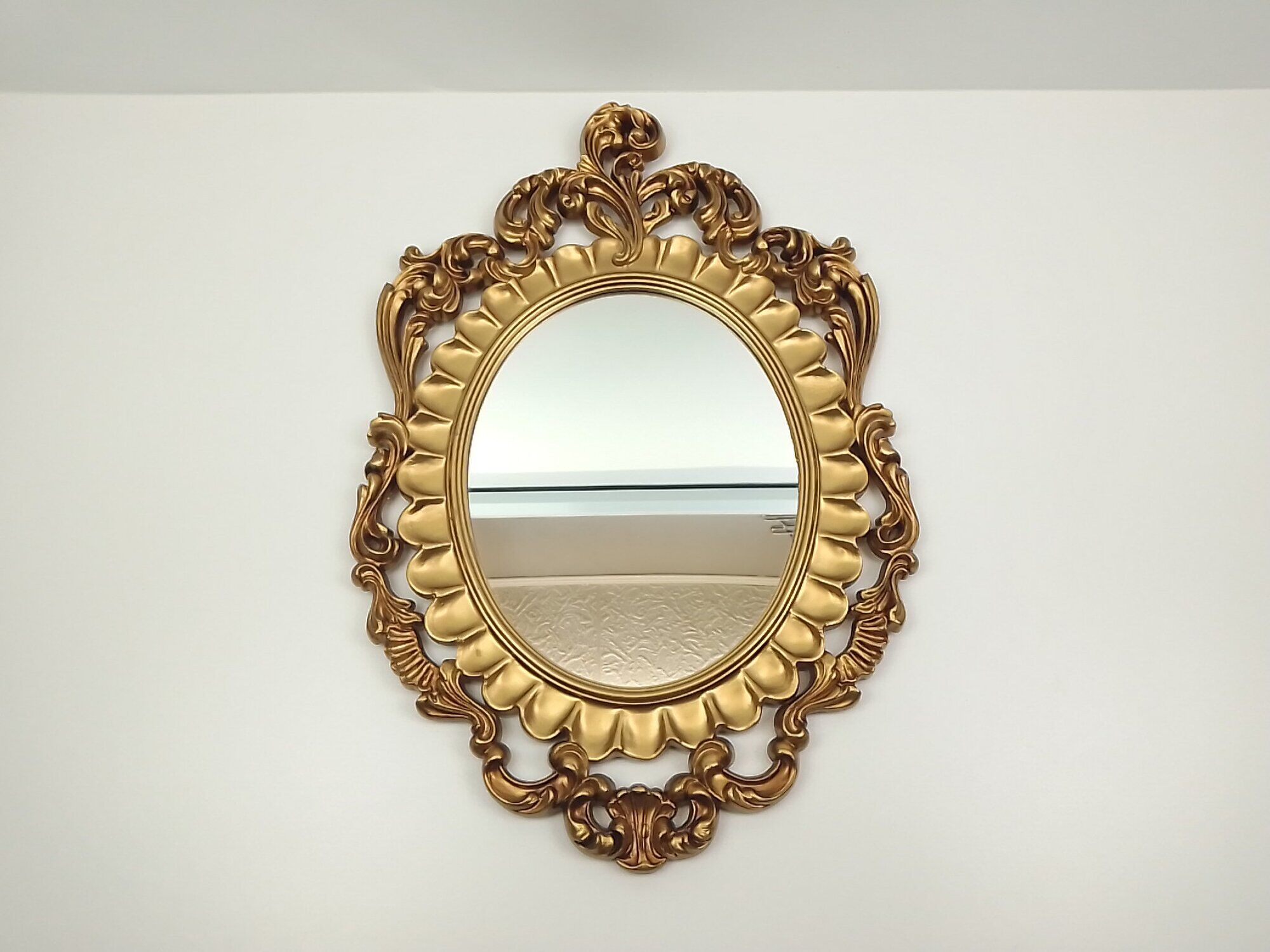 Baroque style mirror frame golden resin 55.5 cm X 36 cm