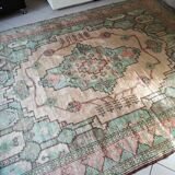 Afghan rug in pastel colors
