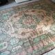 Afghan rug in pastel colors