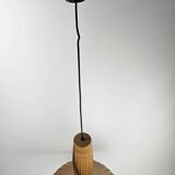 Large vintage hanging lamp veneer wood Hans Agne Jacobsson