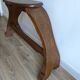 Old church organ bench in Art Nouveau style made of solid oak.