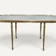 Maison Baguès coffee table in gilded bronze and aged mirror – 1950s
