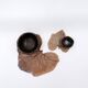 Set of decorative ceramics - "Fond d'Atelier" - N.Lebrun - Belgium 1970s