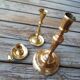 Lot of 3 brass candlesticks
