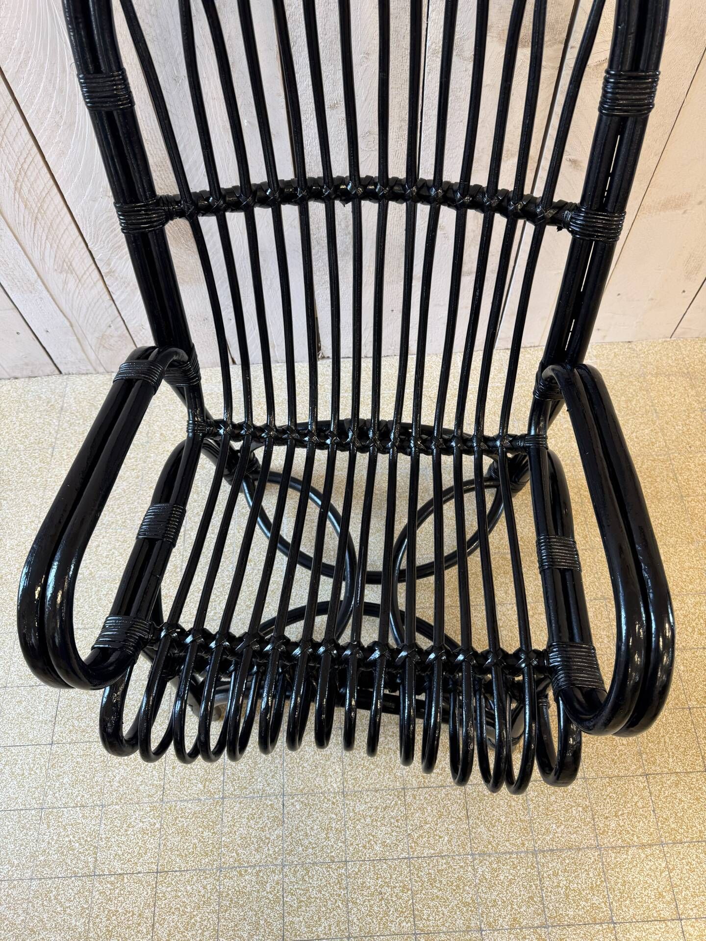 Bamboo and rattan armchair