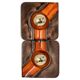 Sputnik wall lights in brown and orange ceramic, Germany 1970s