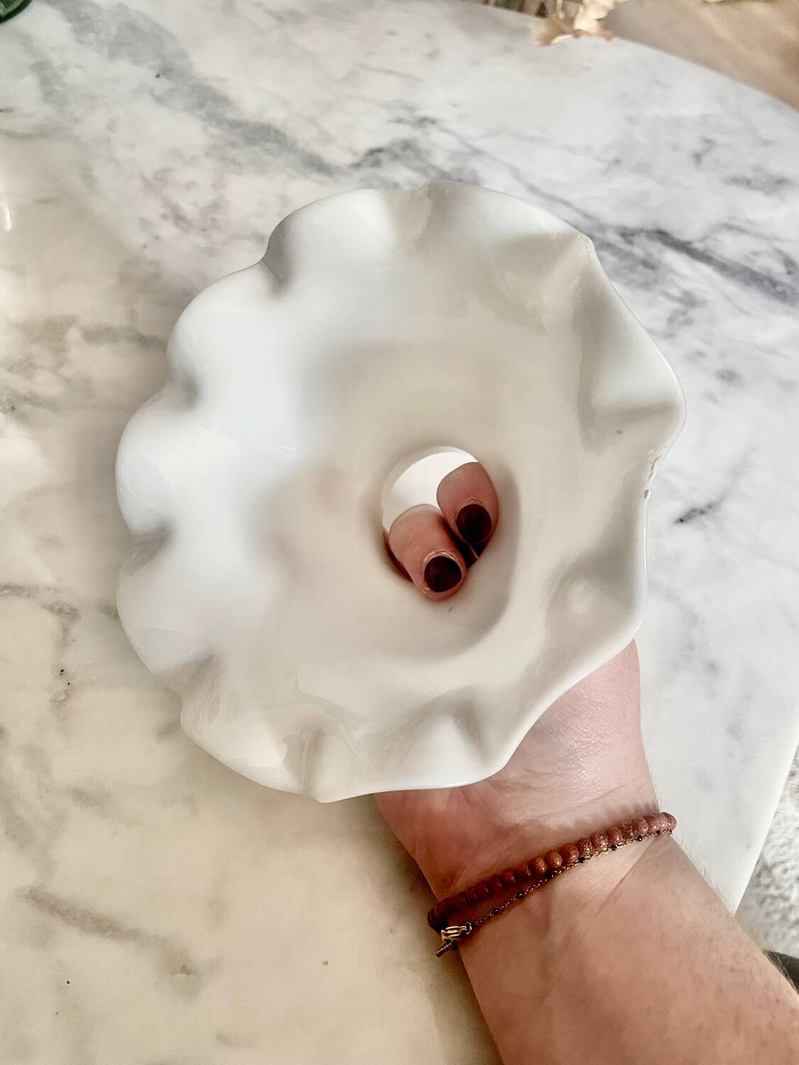 White opaline tulip glass lampshade