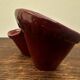 Burgundy ceramic flowerpot, 1950s