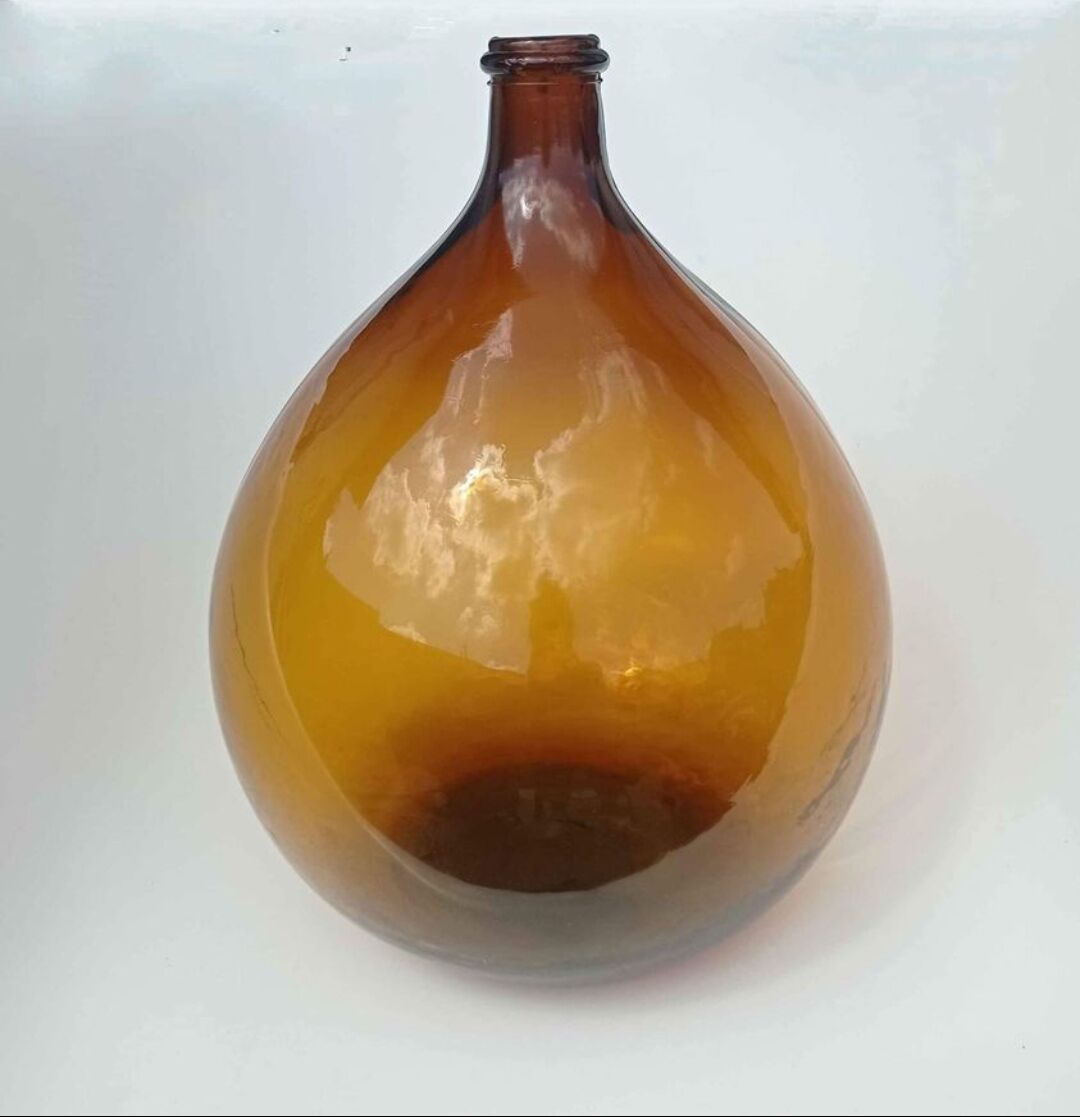 Dame jeanne 10 litres  en verre ambré