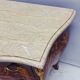 Marquetry chest of drawers with marble top in Louis XV style