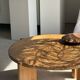 Suspension or rattan lampshade in an elongated spherical shape, layered H80 D