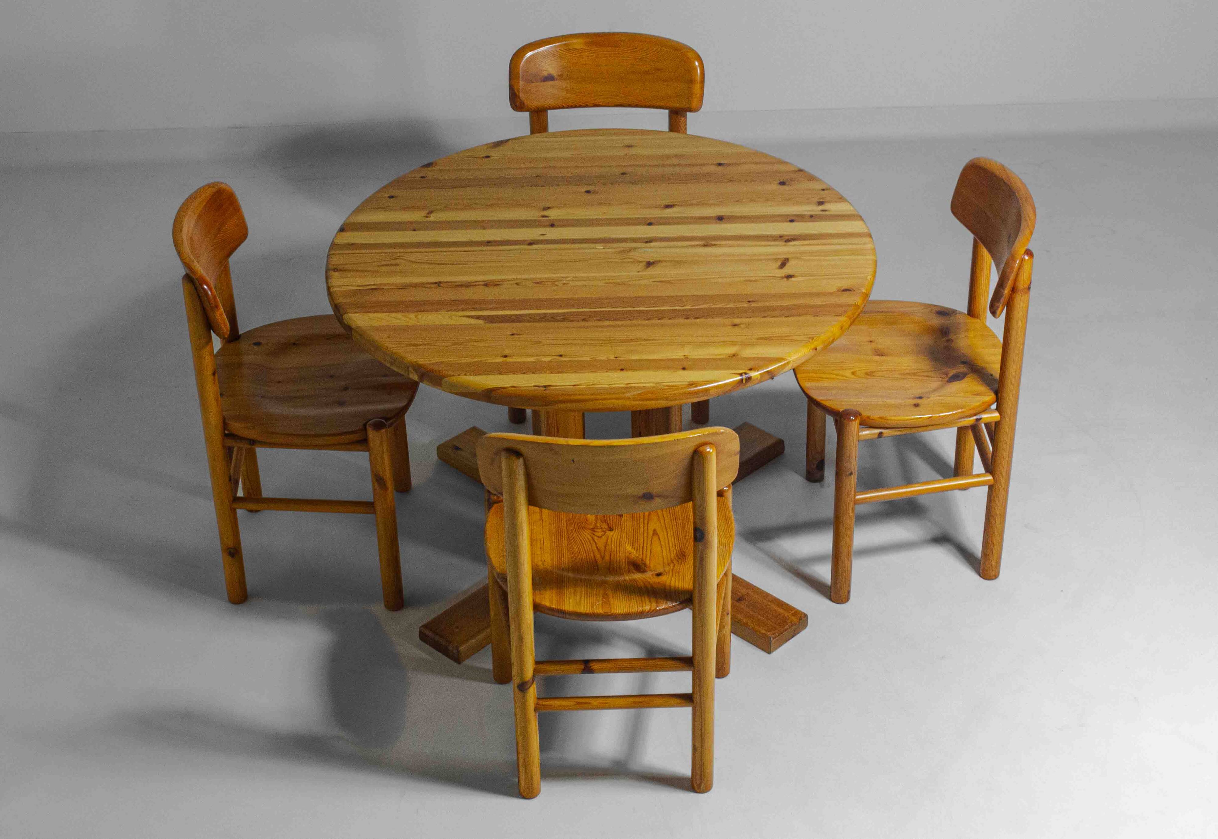 Extendable pine dining table by Rainer Daumiller, 1970s