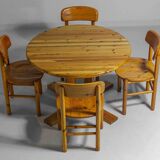 Extendable pine dining table by Rainer Daumiller, 1970s
