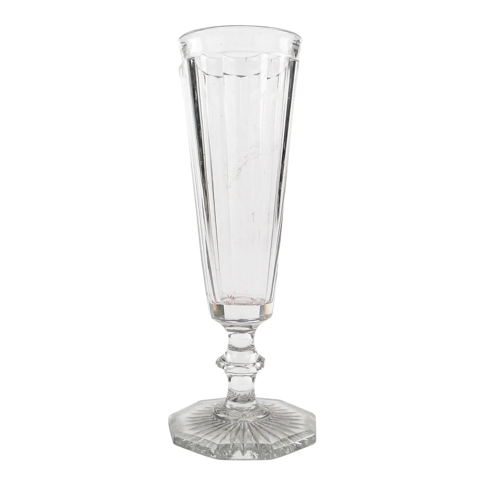 Gobelet Biedermeier, cristal transparent, République tchèque, 19e siècle