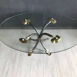 Coffee Table in Brass and Iron by Manfred Bredohl, Germany, 1970s