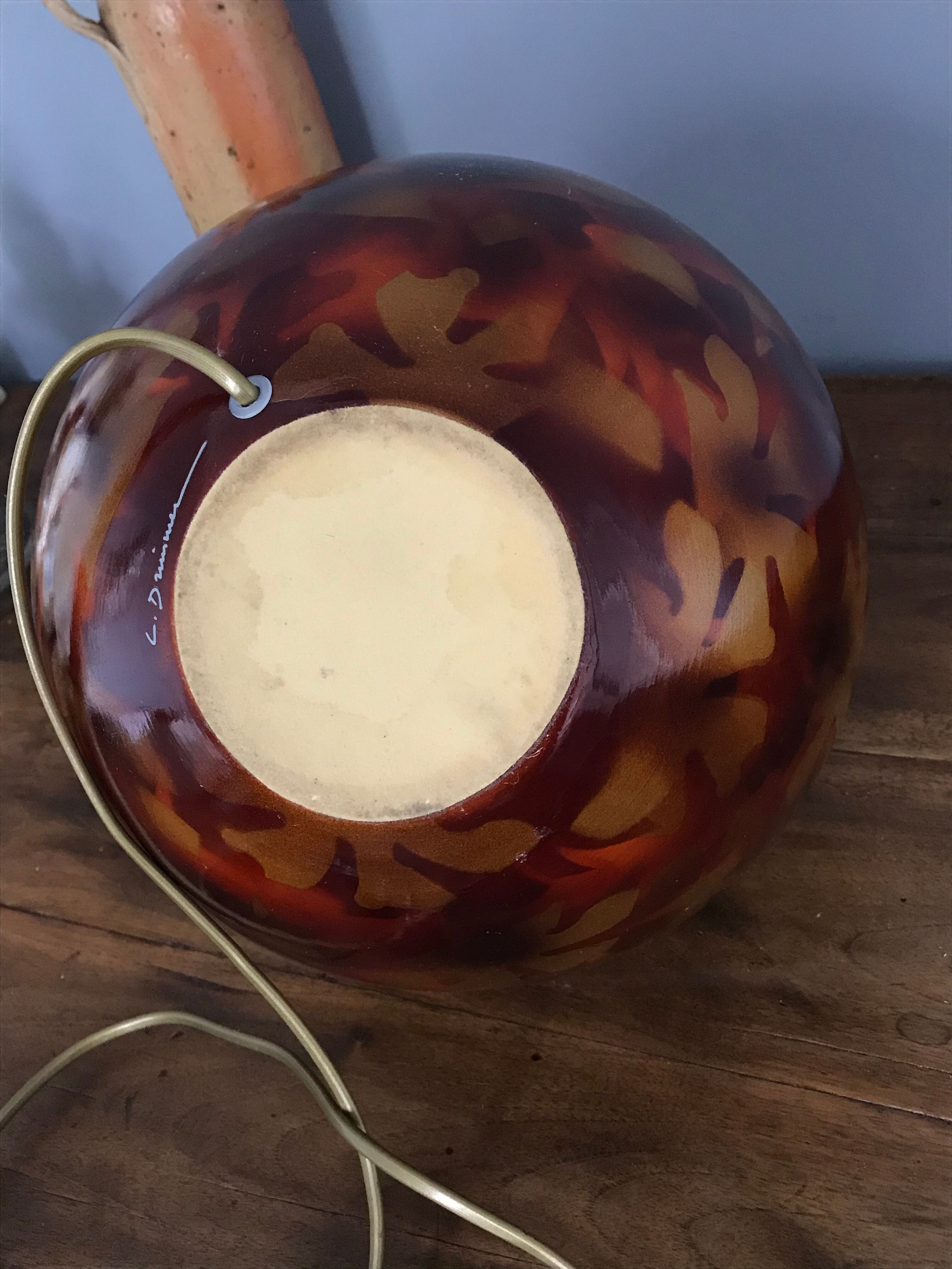 Vintage ceramic lamp by L. Drimmer