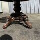 Table de chasse ovale en chêne sculpté style XIX e aux dragons