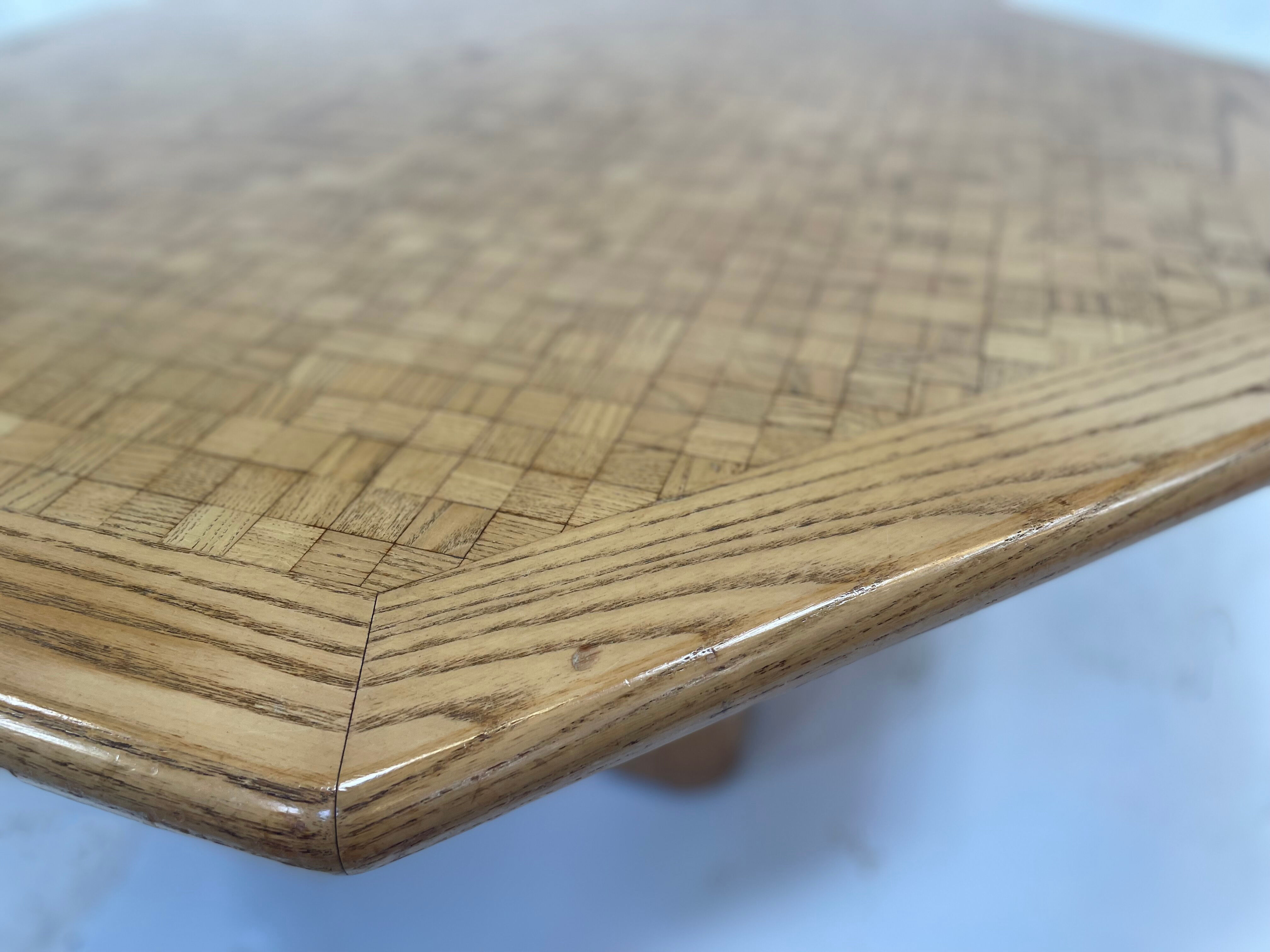 Vintage coffee table 1980s wood minimalist design