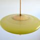 Vintage art deco yellow opaline basin pendant light