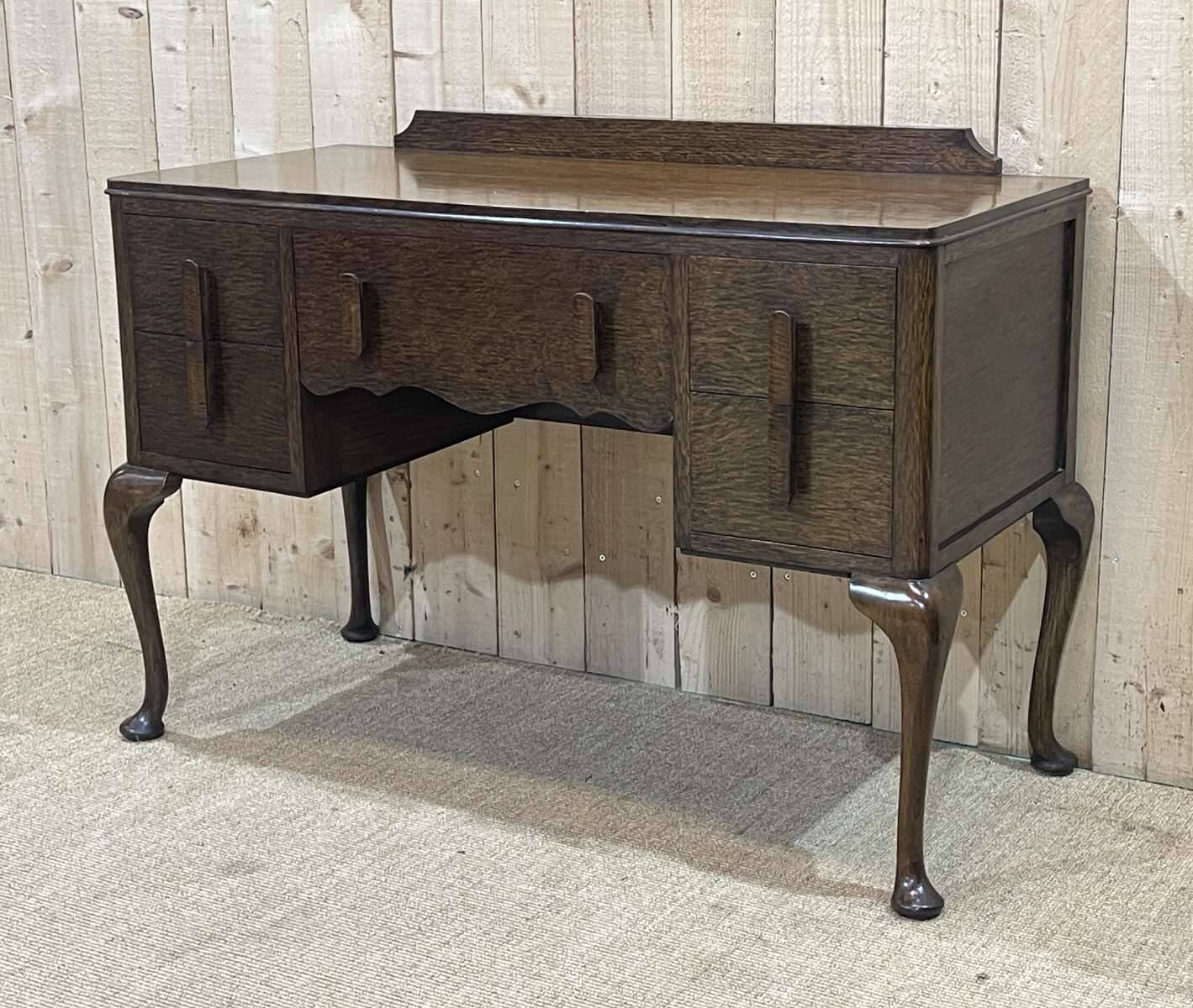 English Chippendale oak desk from the 1930s