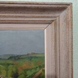 HST painting spring landscape signed vintage 70