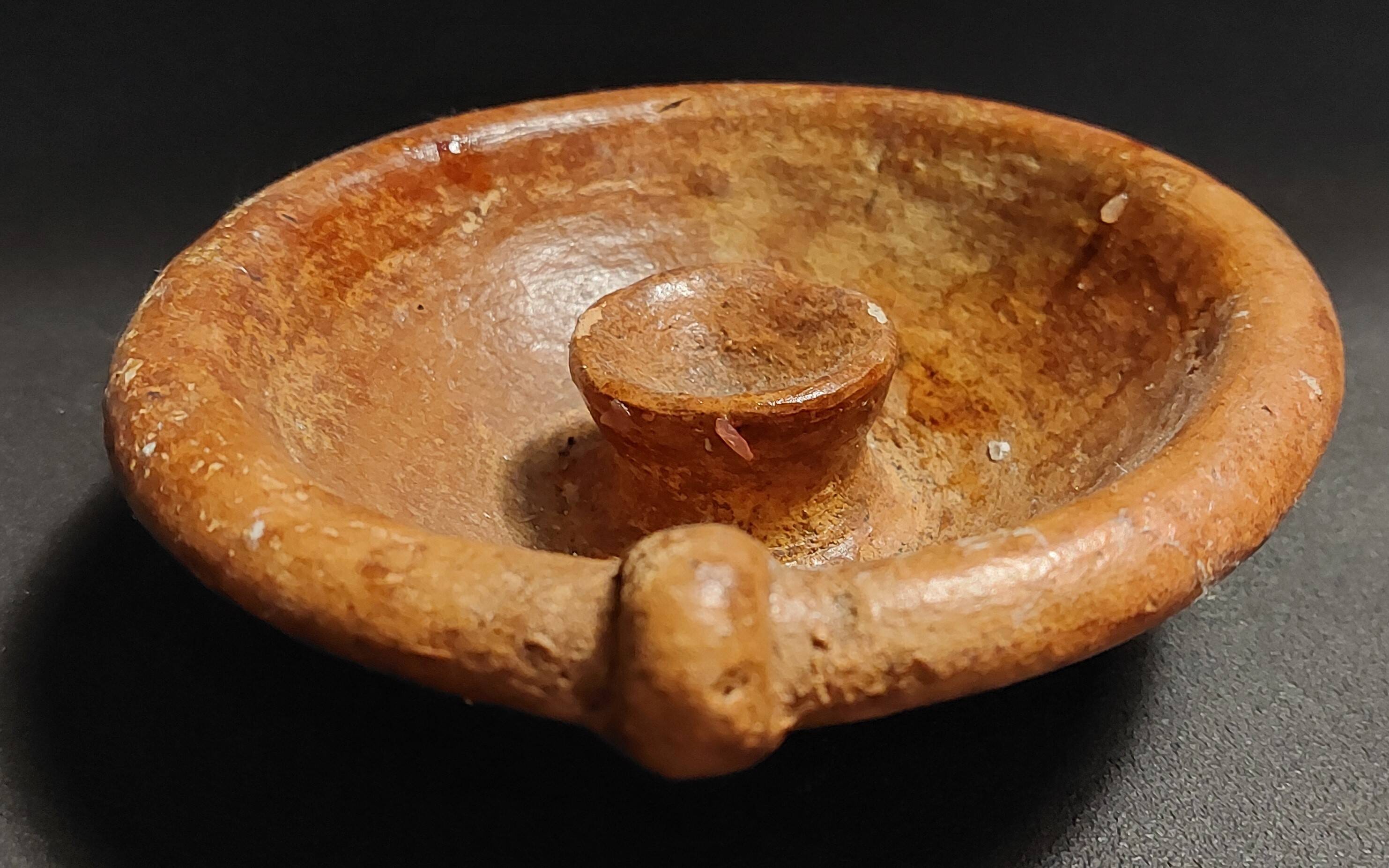 Handheld terracotta candlestick Africa mid-20th century